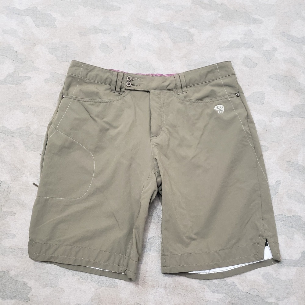 Mountain Hardwear Shorts Womens 6 Green Hiking Outdoor Stretch Pockets Camp